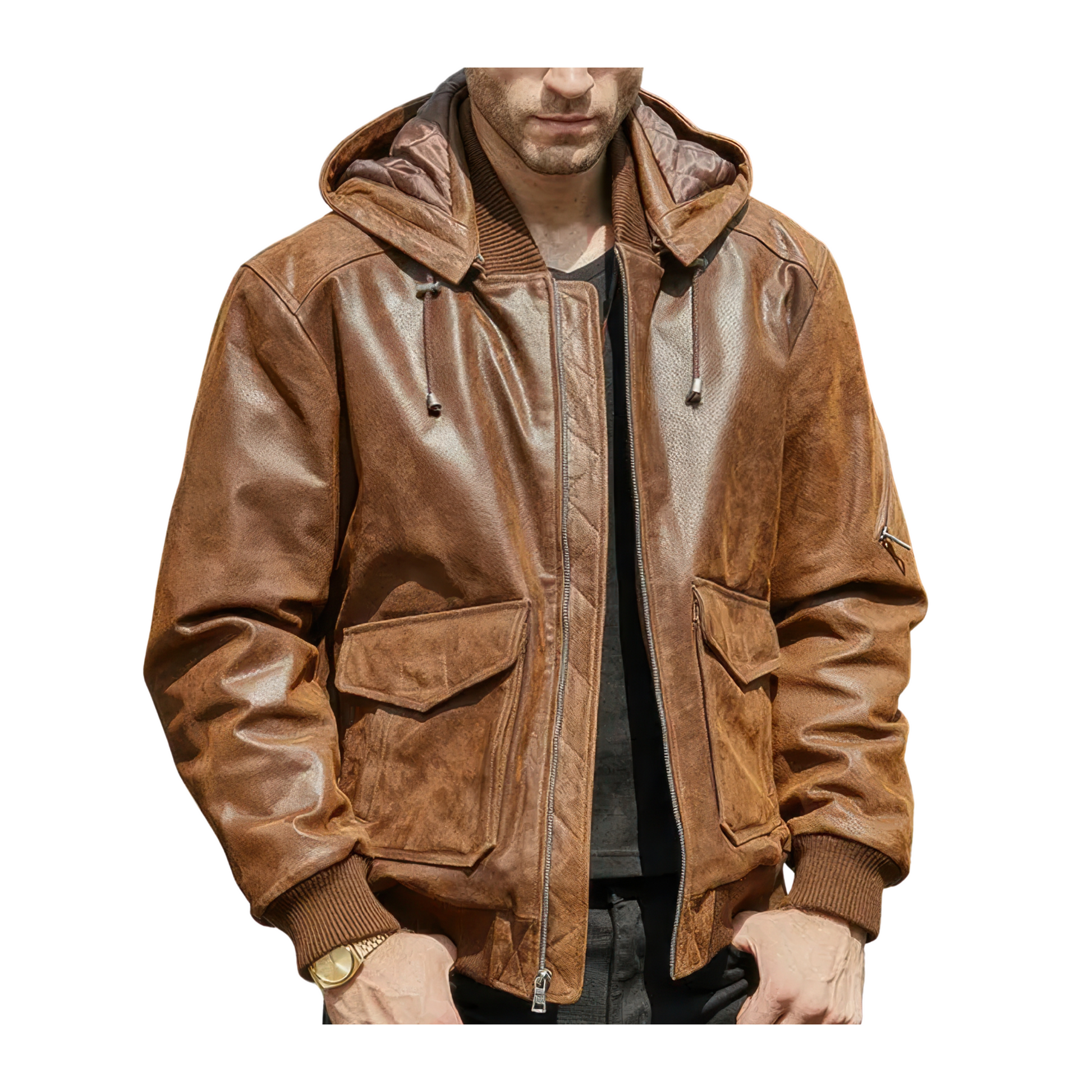 Blouson aviateur capuche