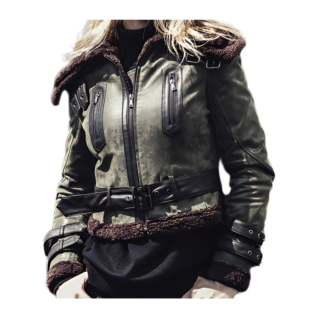 Blouson aviateur court femme