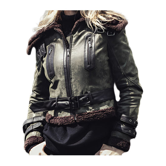 Blouson aviateur court femme