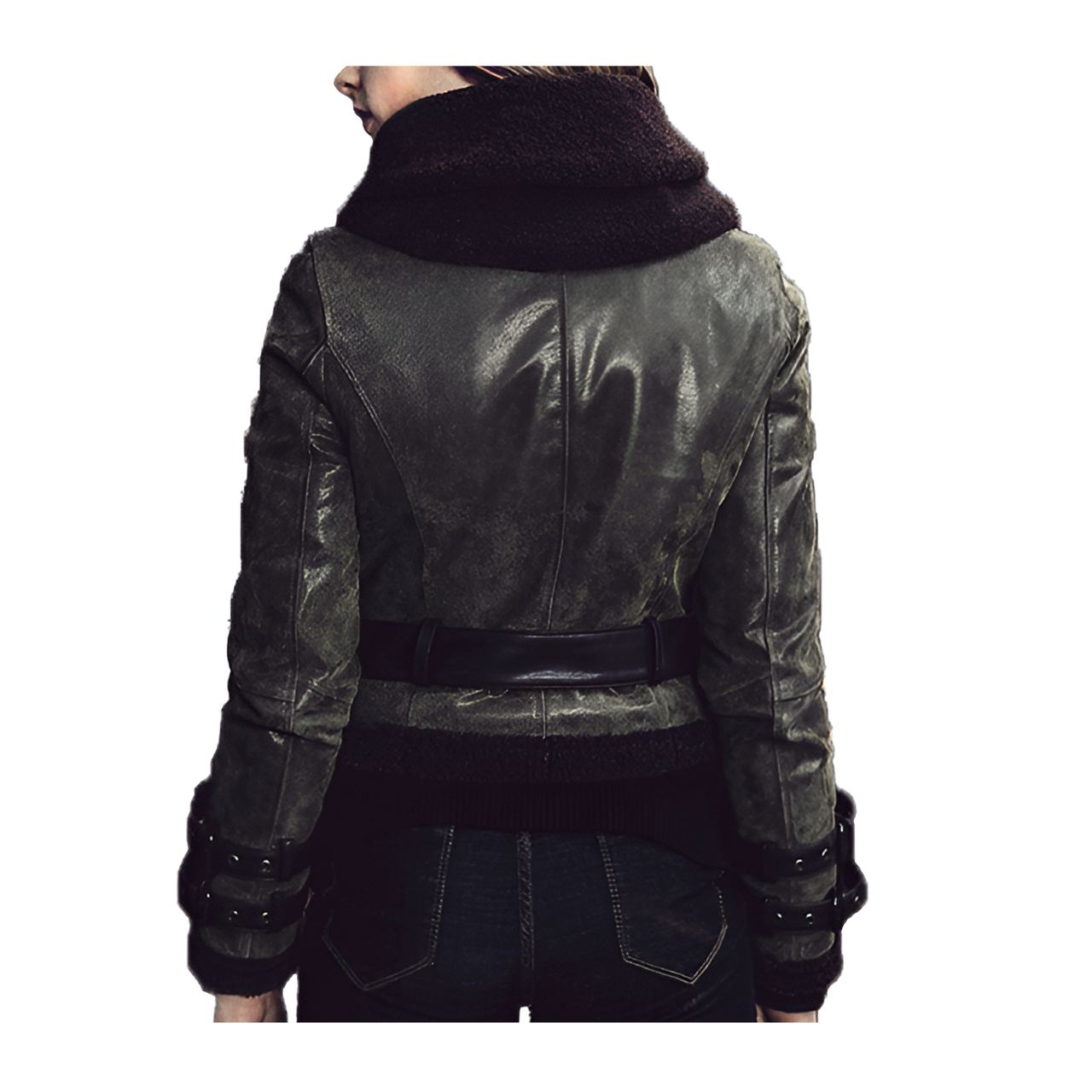 Blouson aviateur court pour femme