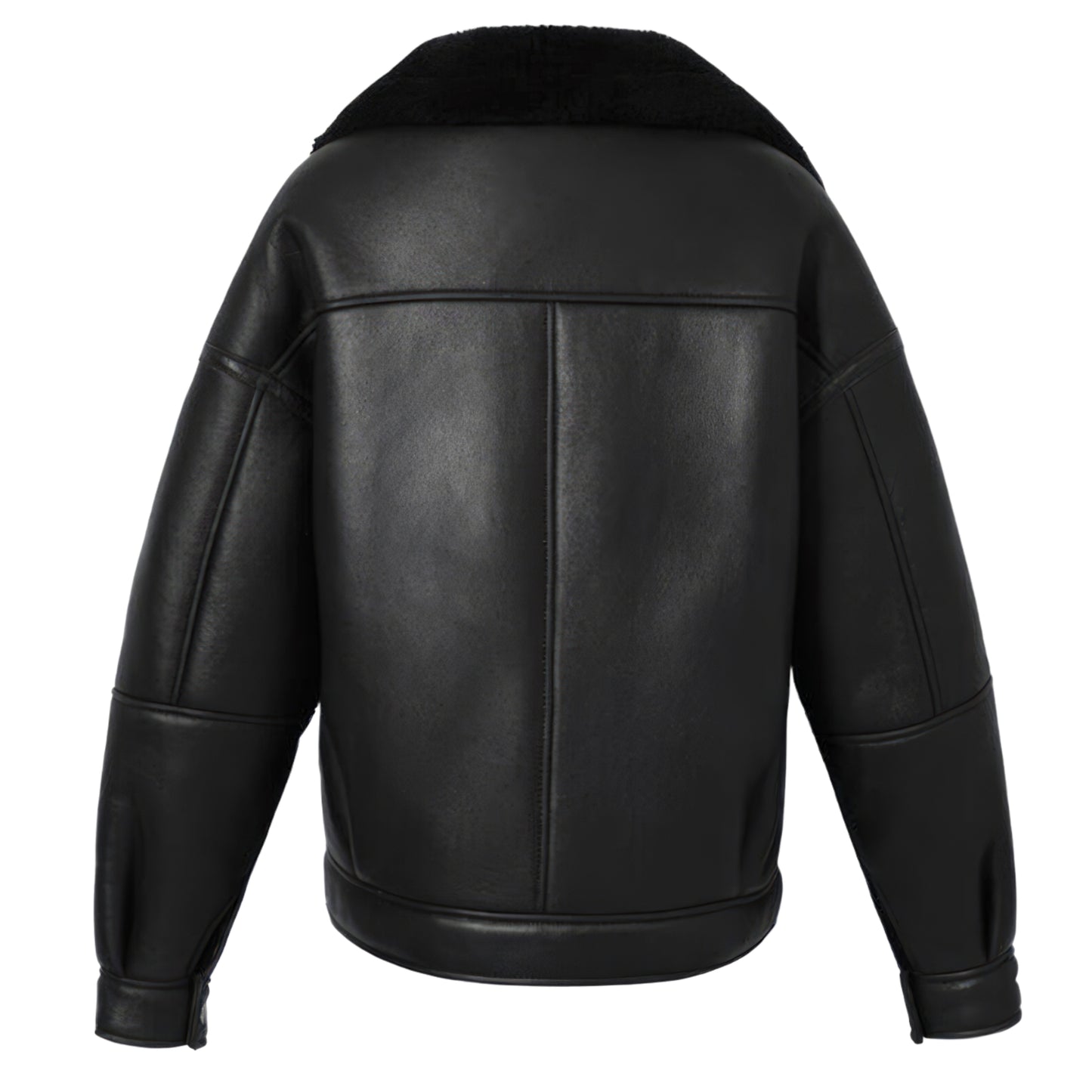 Blouson aviateur cuir noir femme