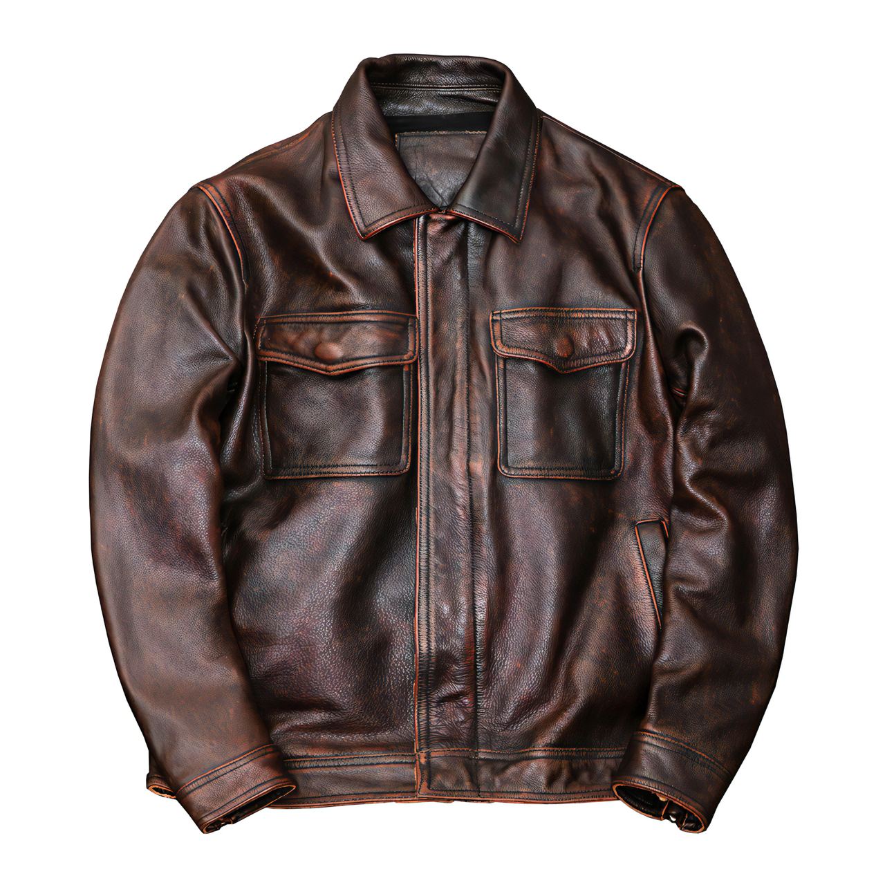 Blouson aviateur cuir vachette homme