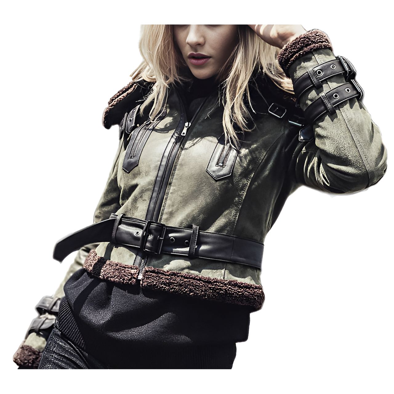 Blouson aviateur femme court