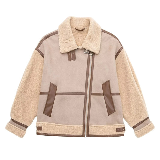 Blouson aviateur femme creme