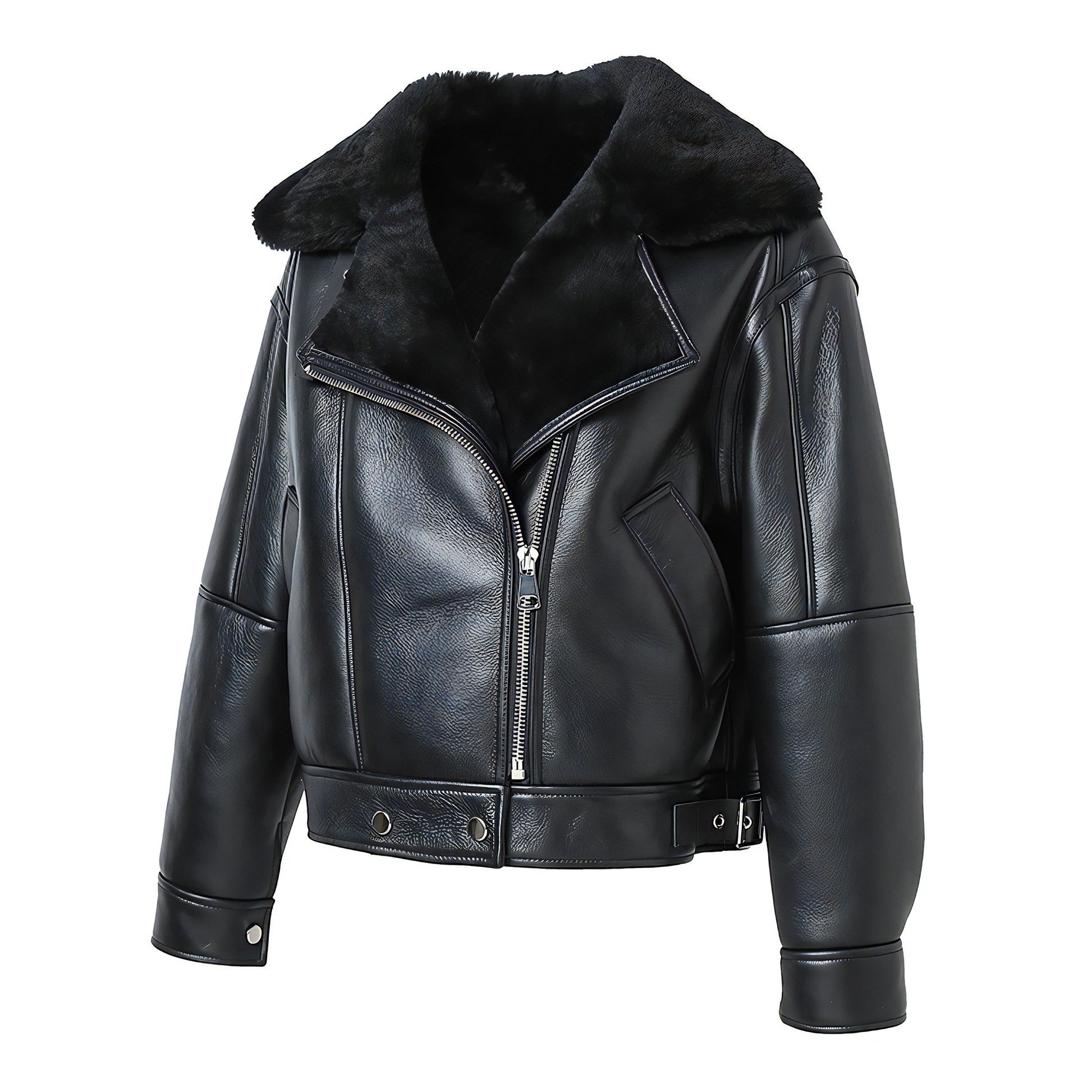 Blouson aviateur femme en cuir