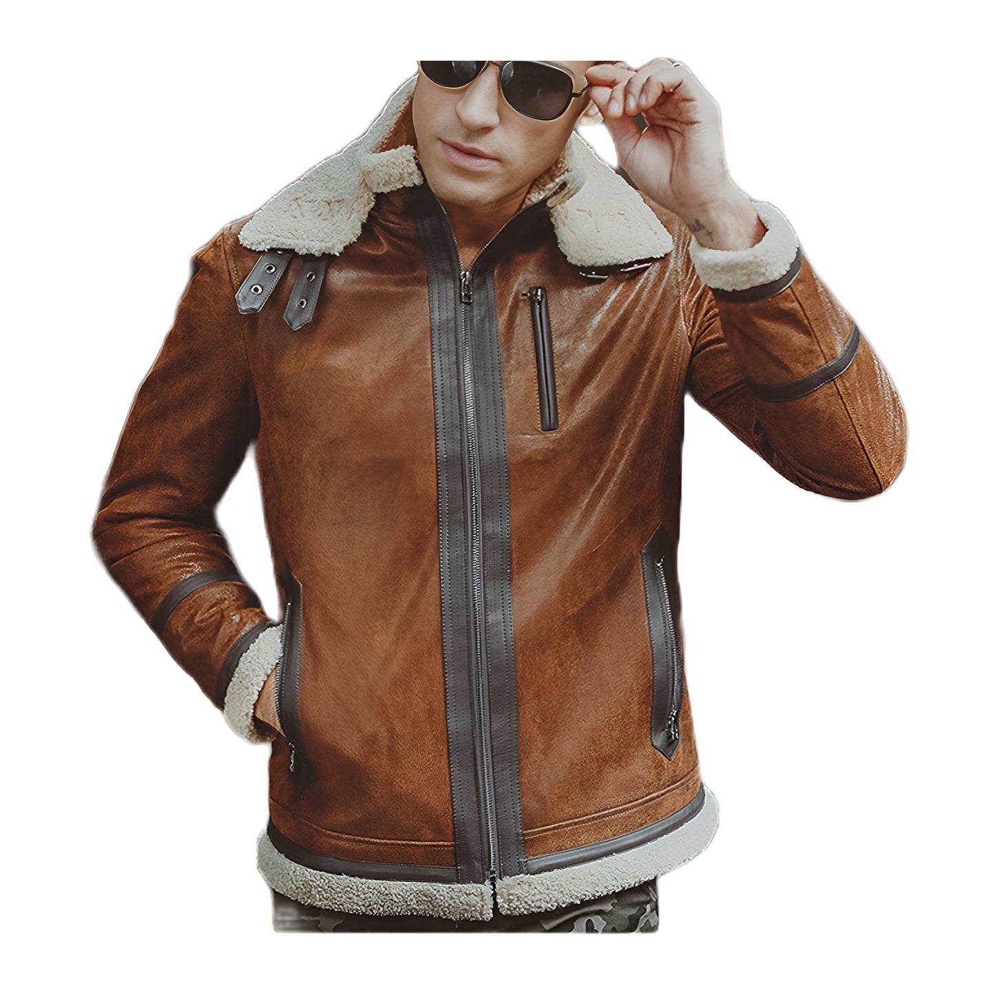 Blouson aviateur hiver hommes