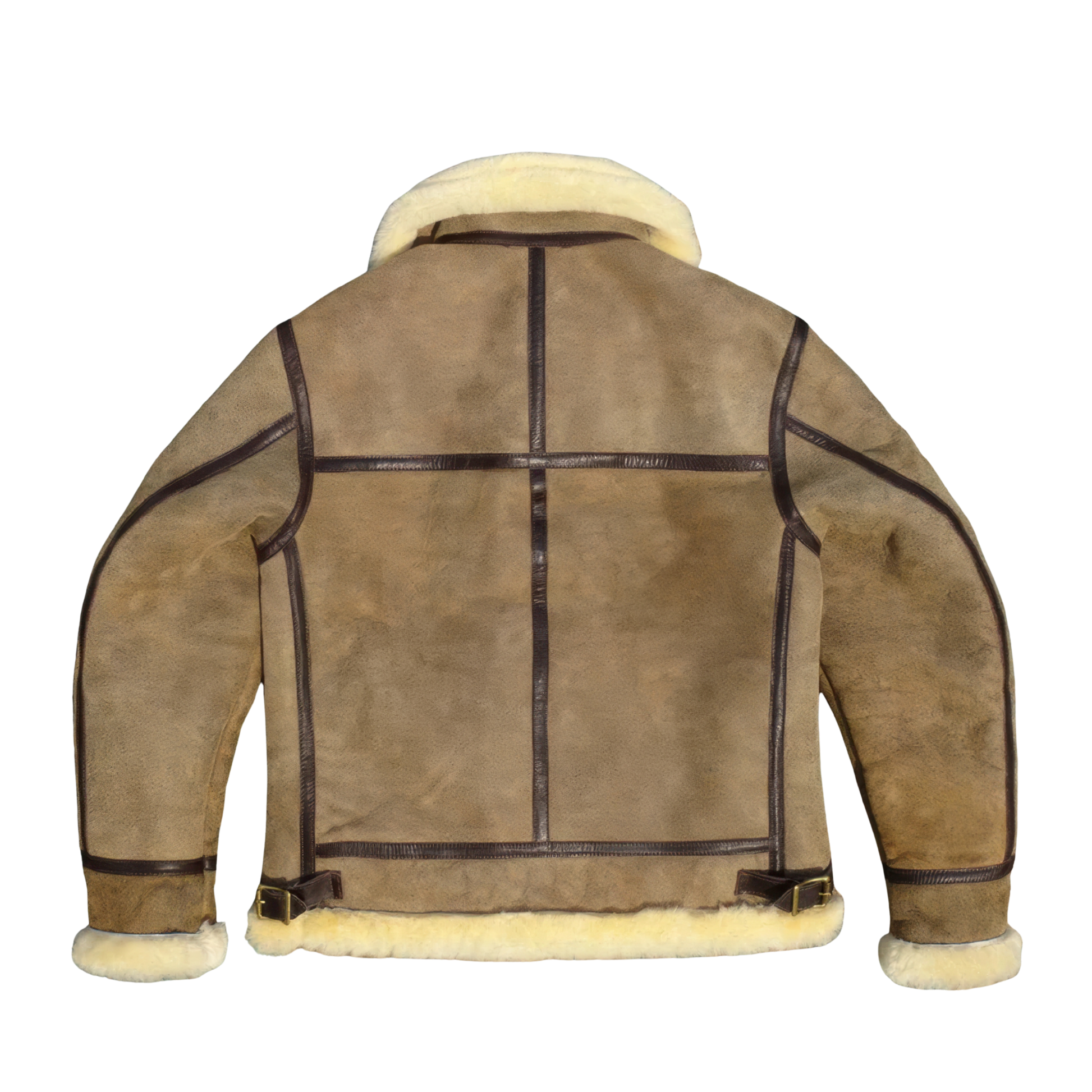 Blouson beige homme cuir bombardier