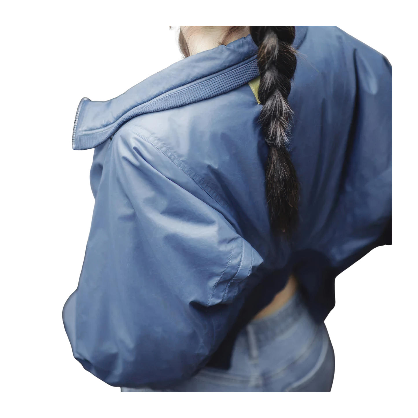 Blouson bleu aviateur femme zippe