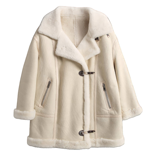 Blouson bombardier femme beige