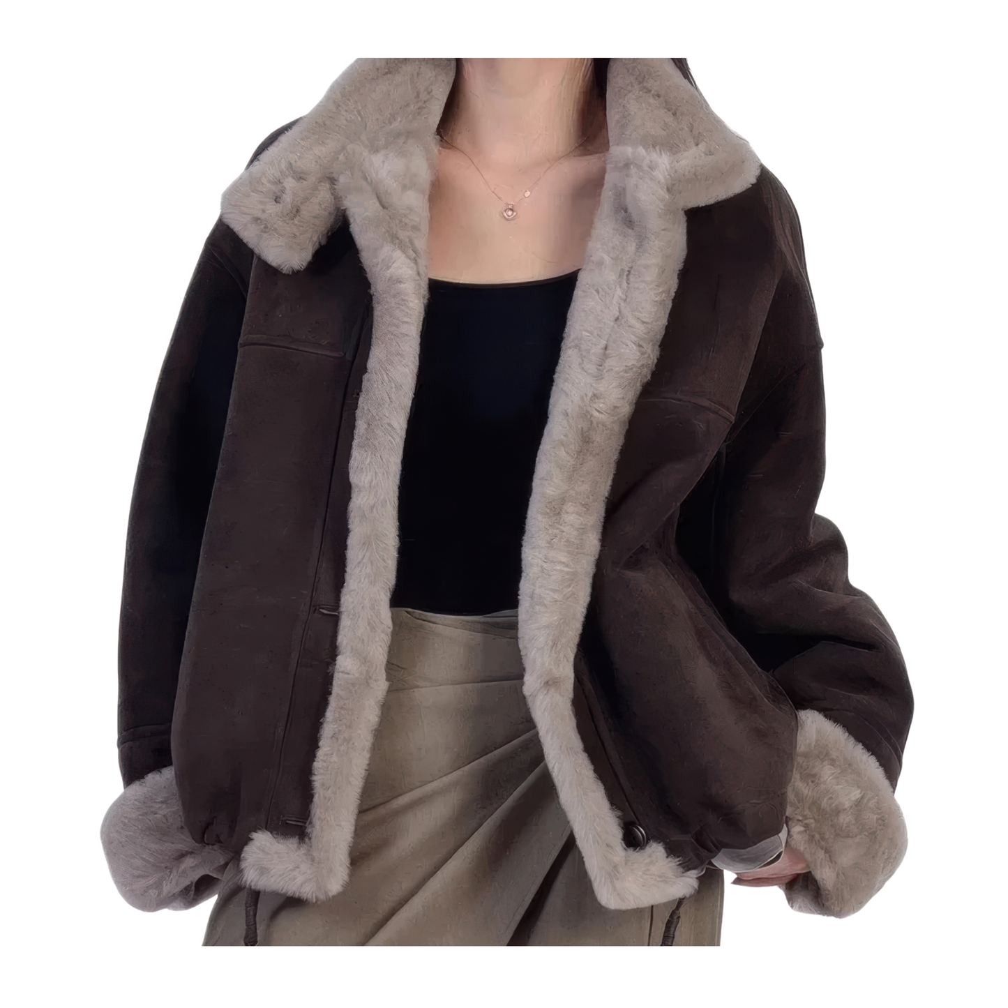 Blouson bombardier fourrure femme