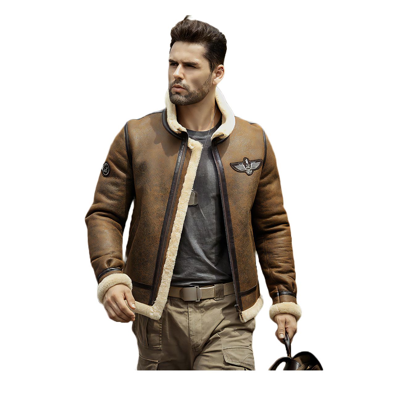 Blouson bombardier hiver homme