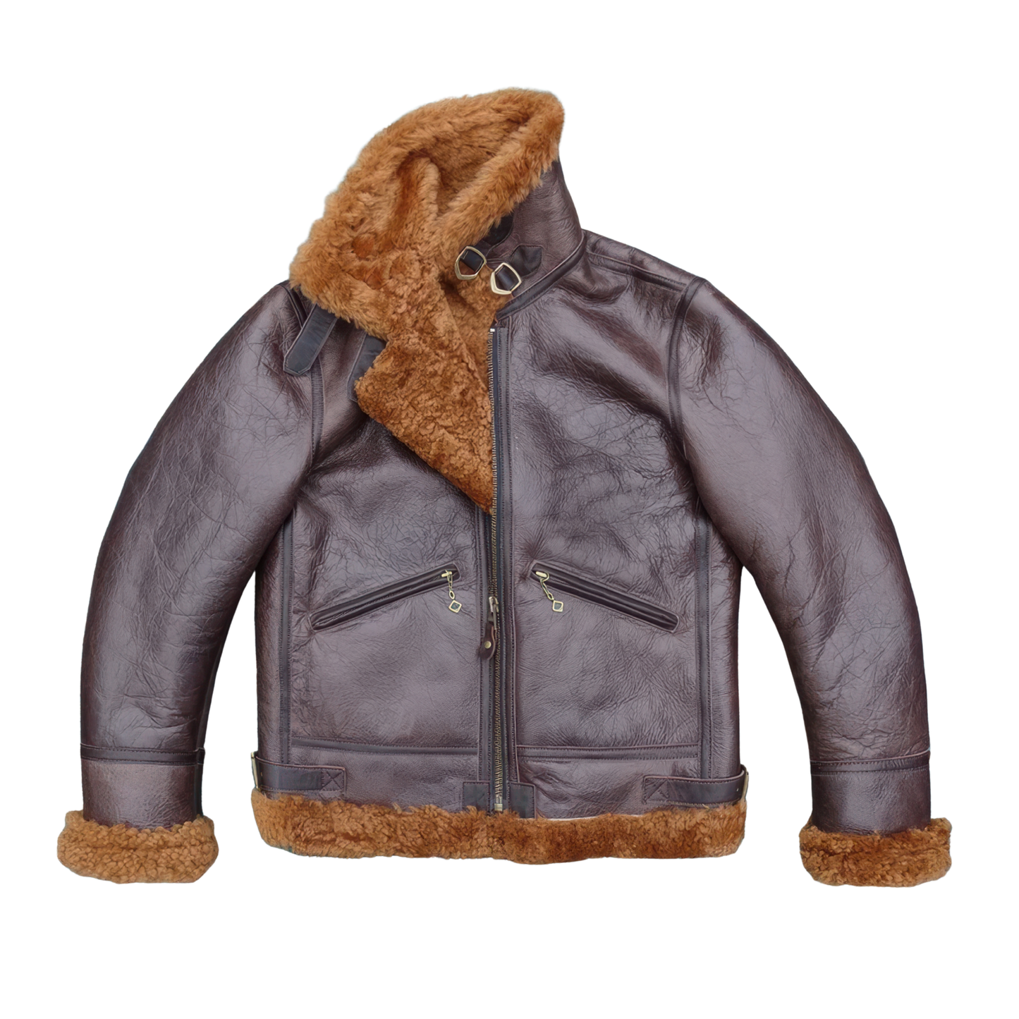 Blouson bombardier homme cuir marron