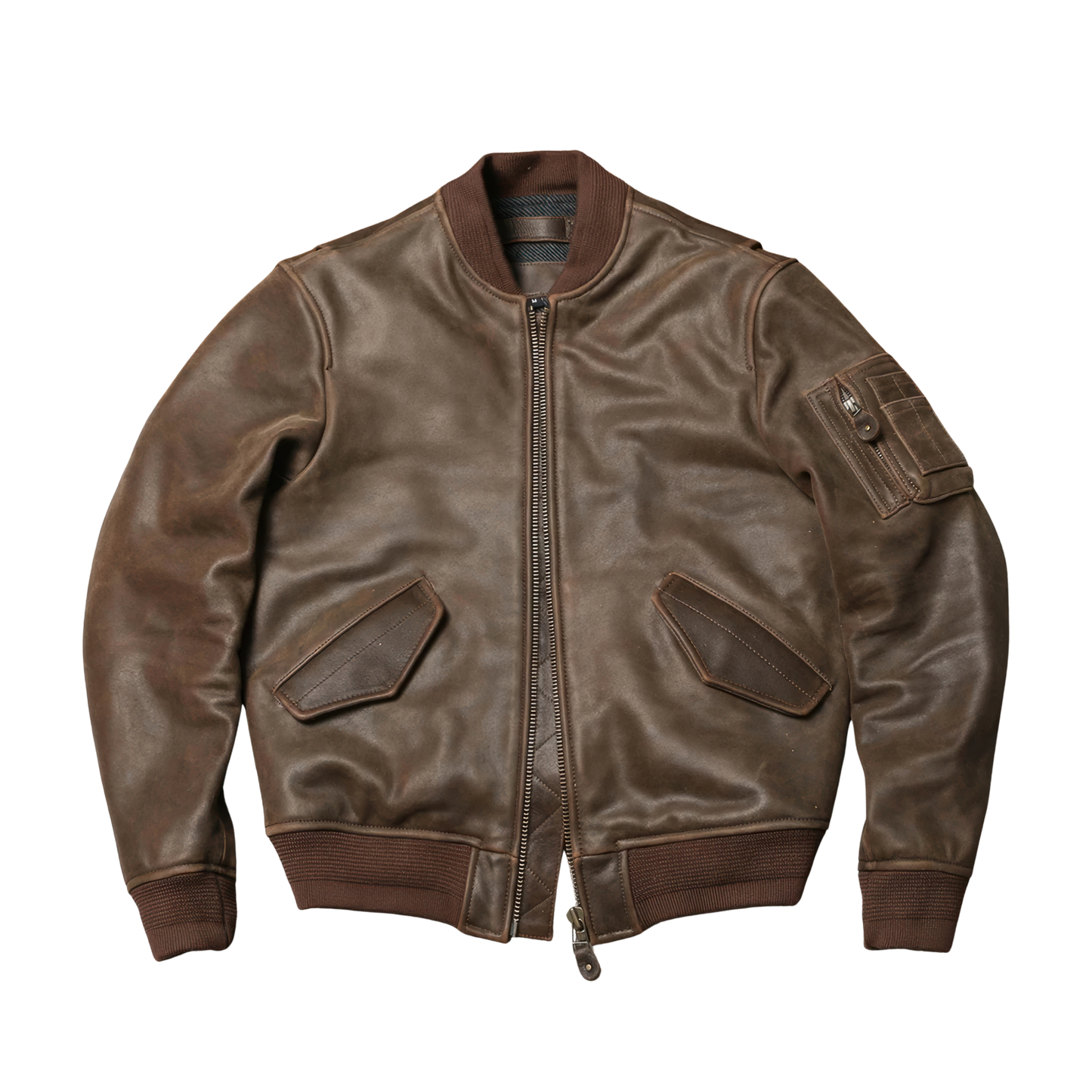 Blouson bombers aviateur cuir vintage