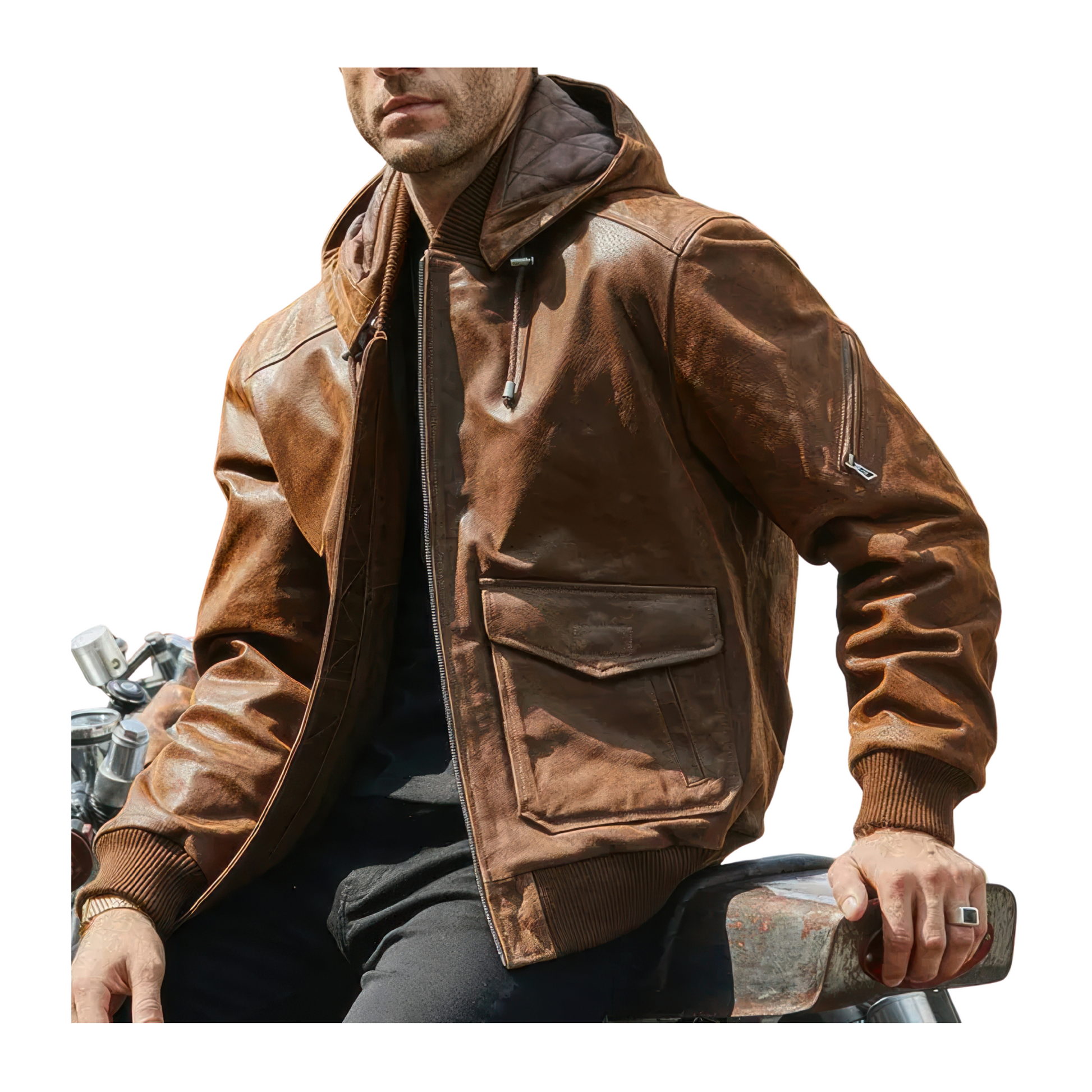 Blouson capuche aviateur