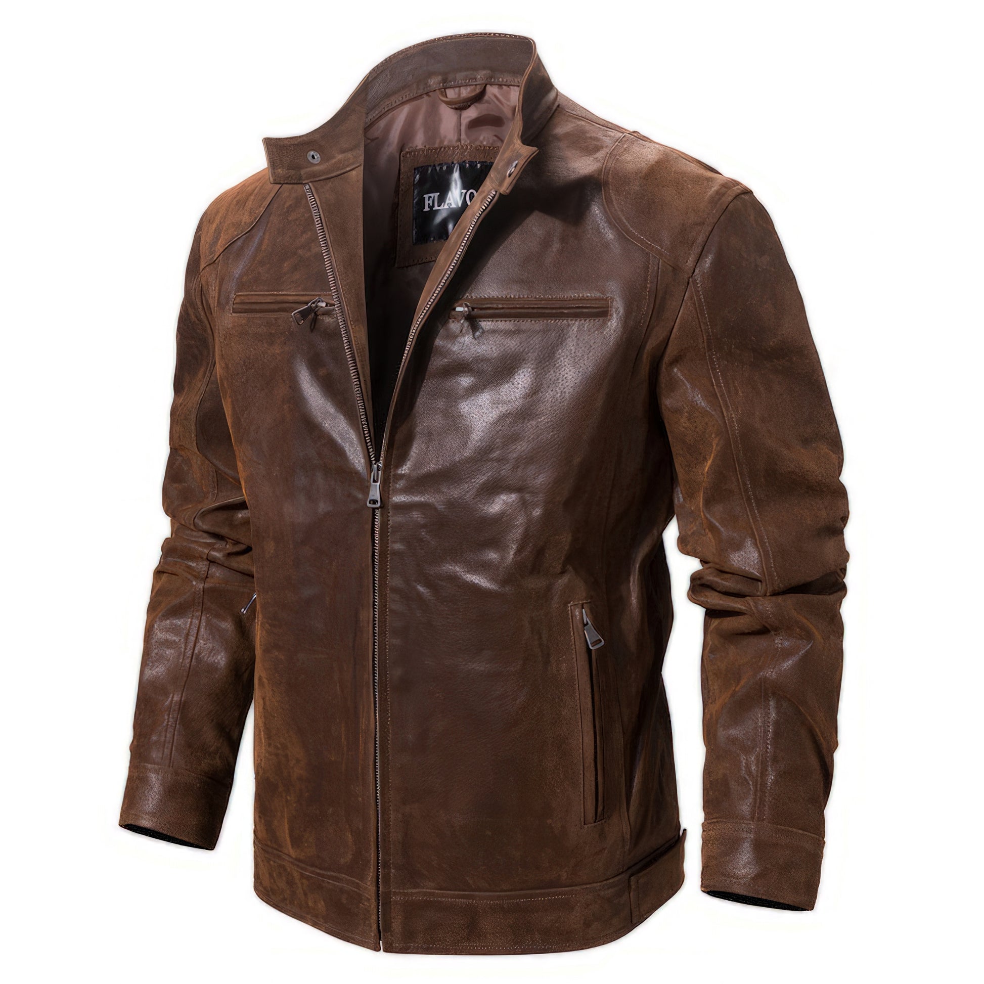 Blouson cuir aviateur moto