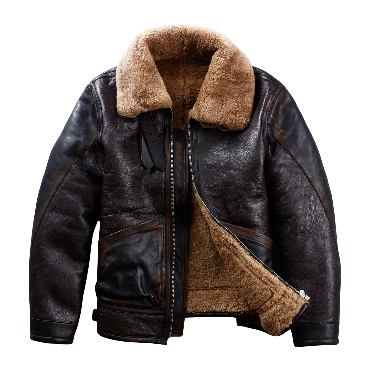 Blouson cuir vieilli hommes