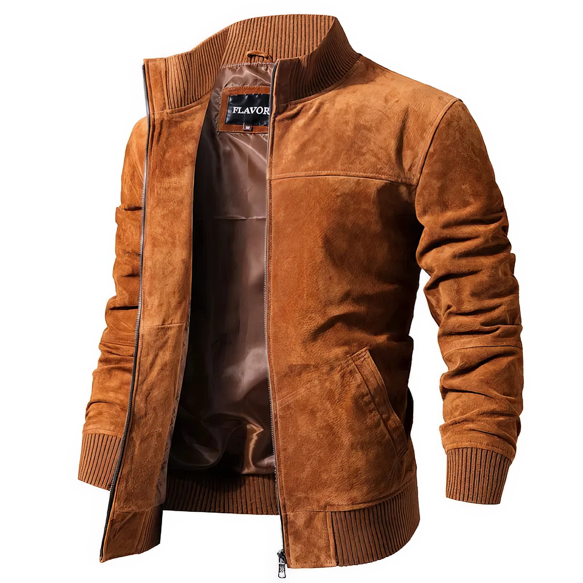 Blouson daim aviateur 