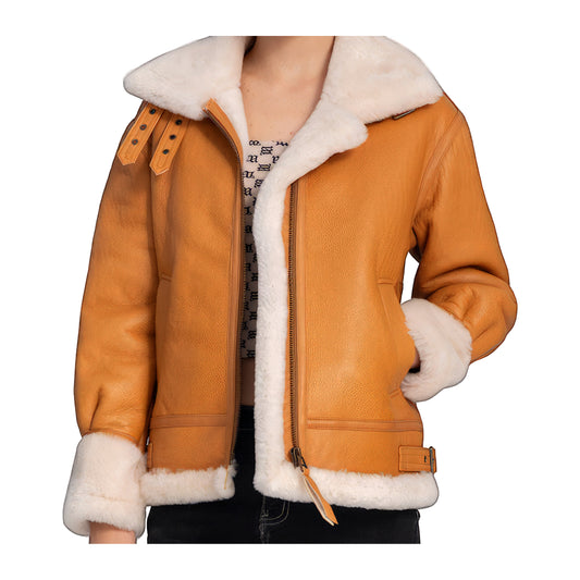 Blouson femme bombardier orange