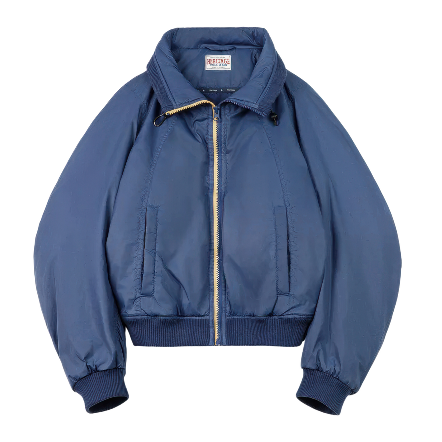 Blouson femme zippe bleu aviateur