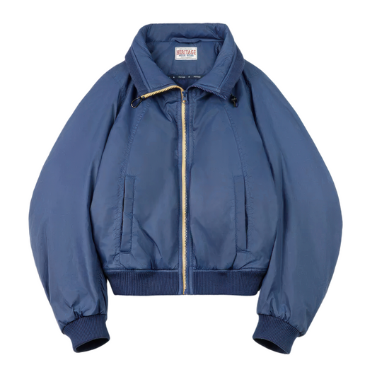 Blouson femme zippe bleu aviateur