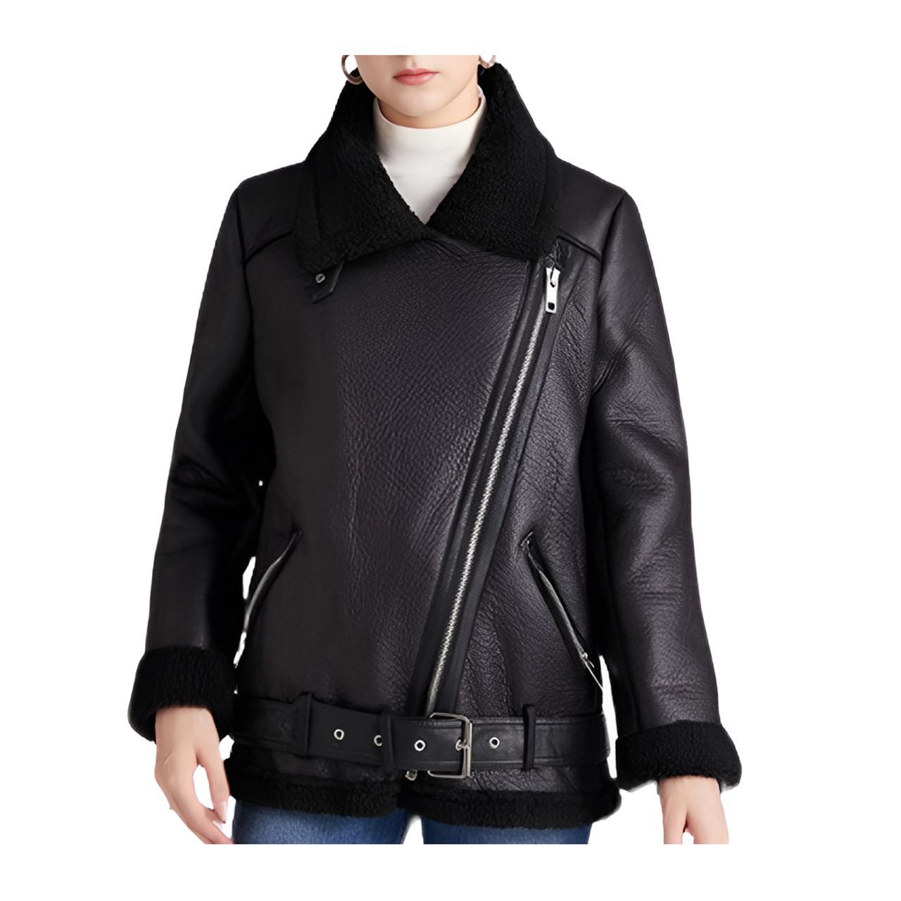 Blouson fourré femme aviateur