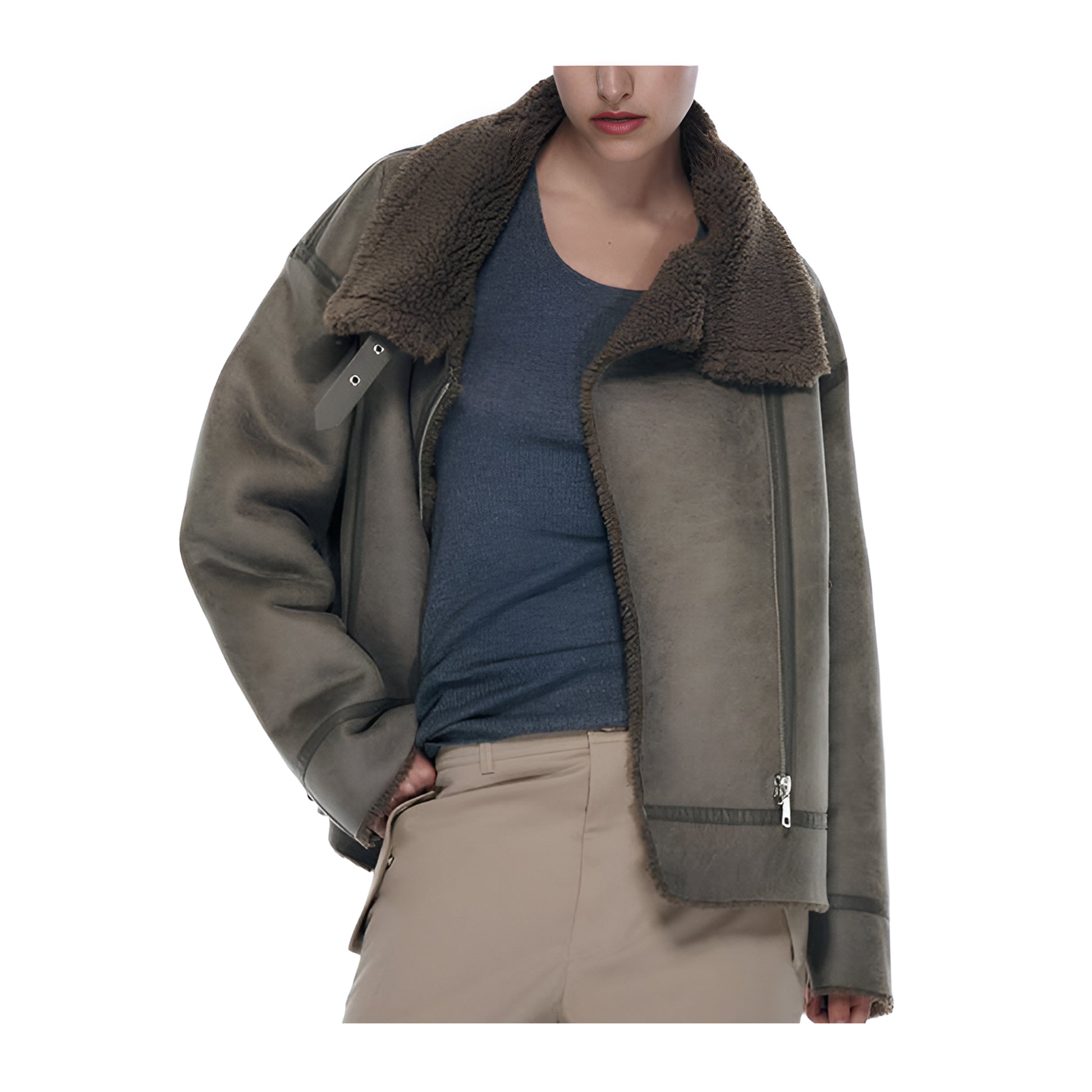 Blouson gris aviateur