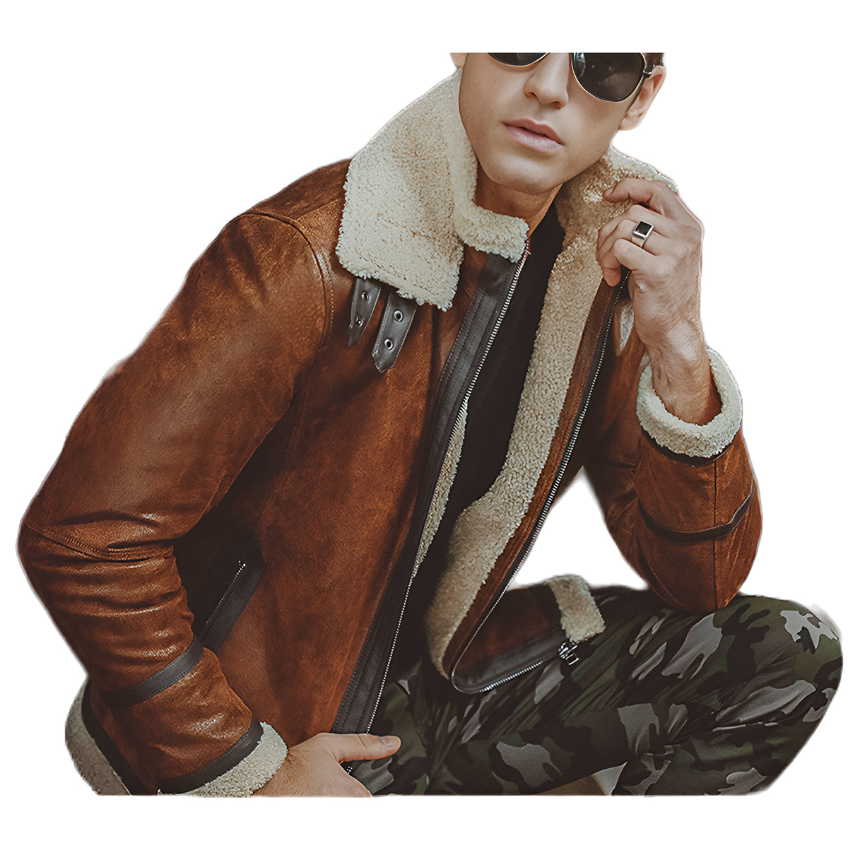Veste Aviateur Homme Zippée Col Montant Yinova – Légère Automne, Style Caterpillar Moderne, Coupe Regular – Blanc S
