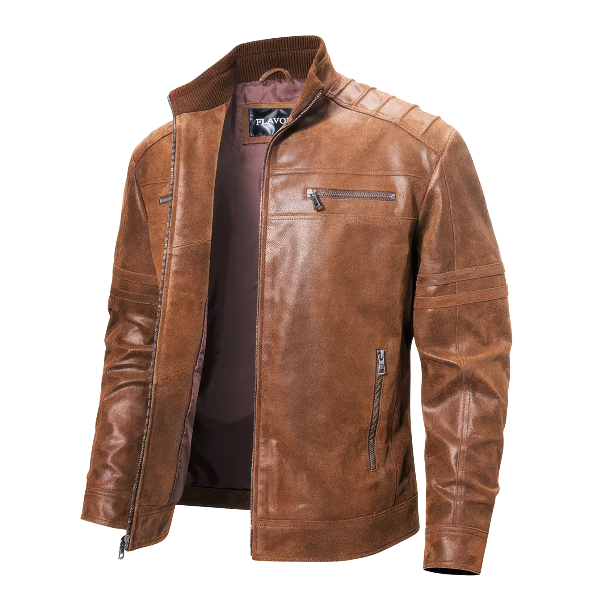 Blouson moto style aviateur