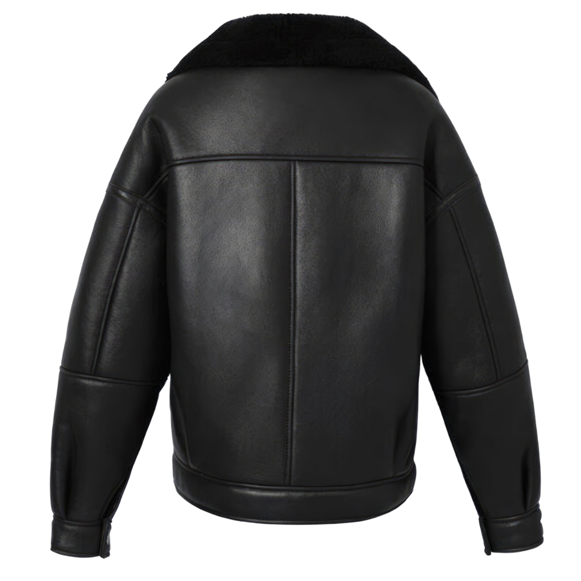 Blouson noir aviateur