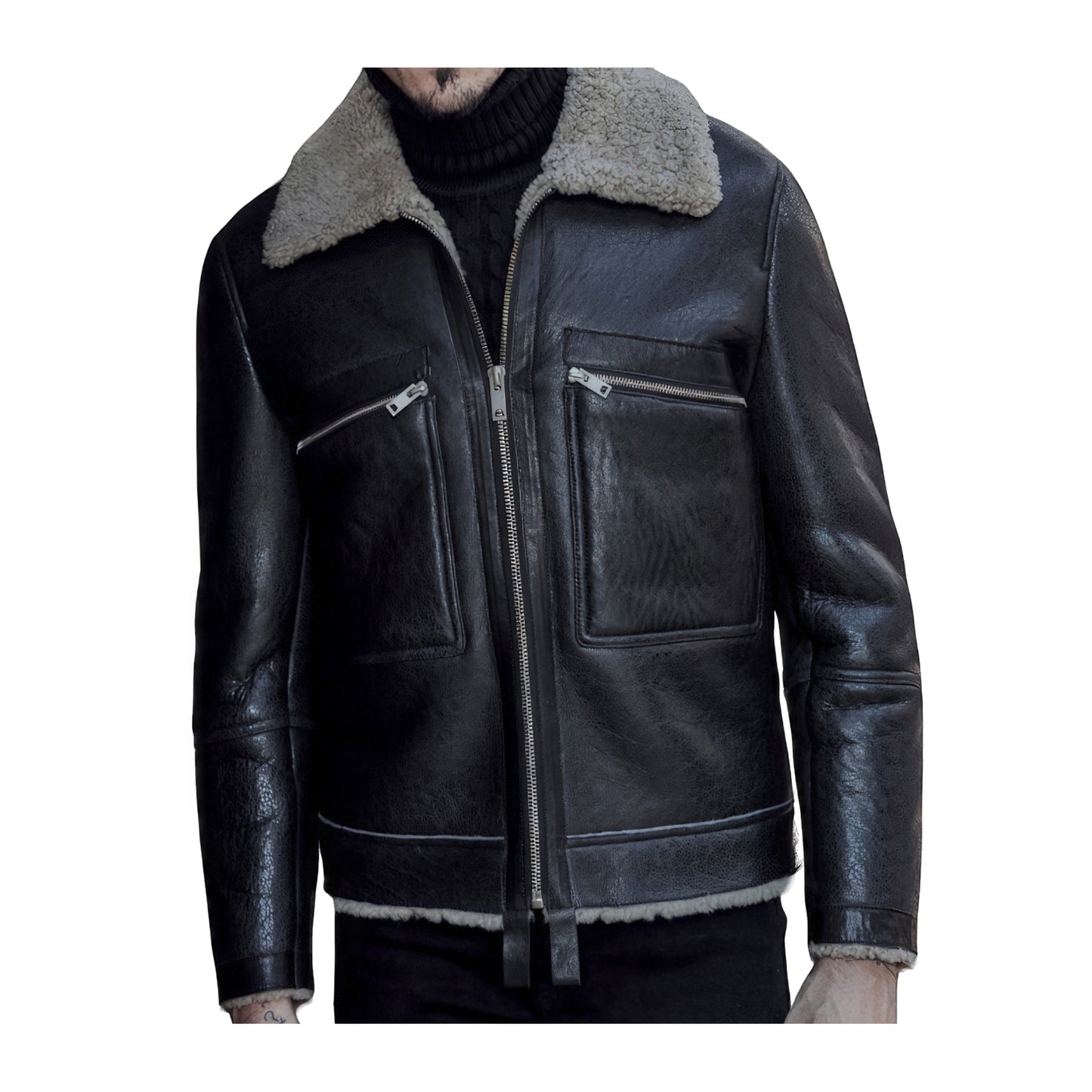 Blouson vintage bombardier noir