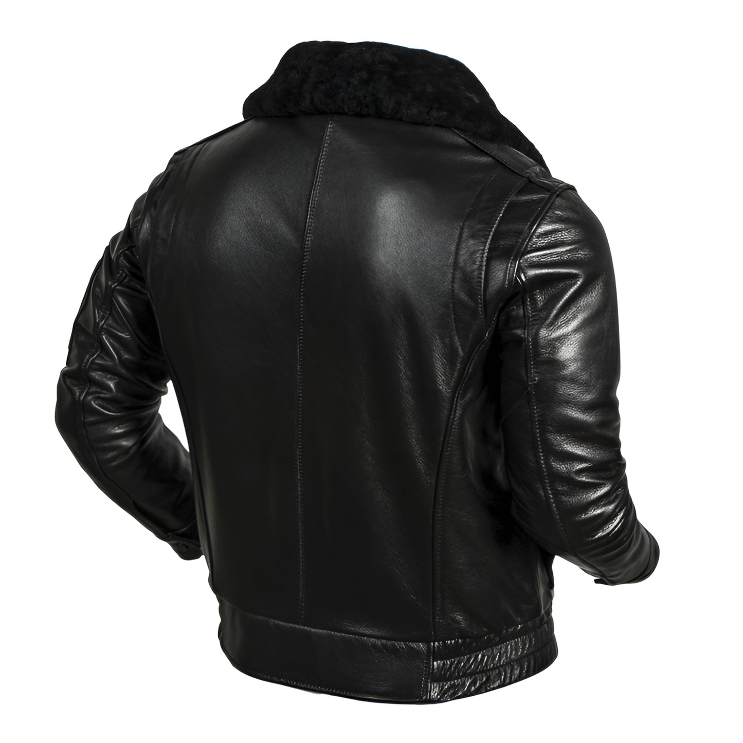 Blousons aviateur cuir noir homme