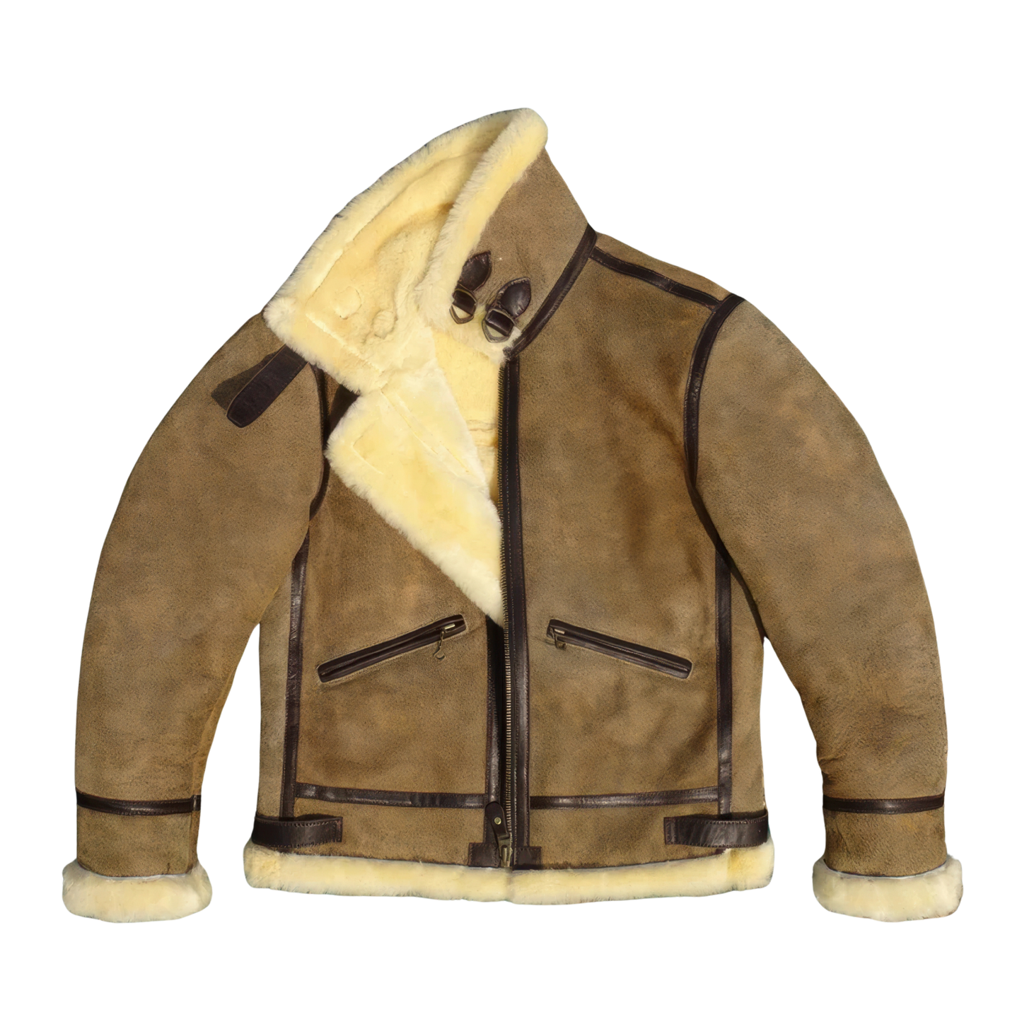 Blousons bombardier homme cuir beige