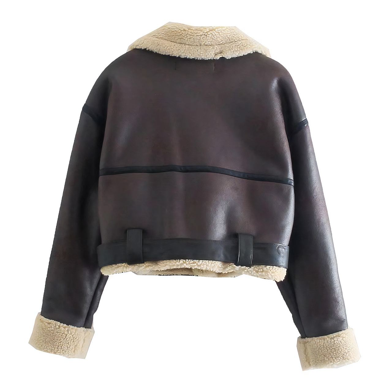 Blousons bombardier simili cuir femme