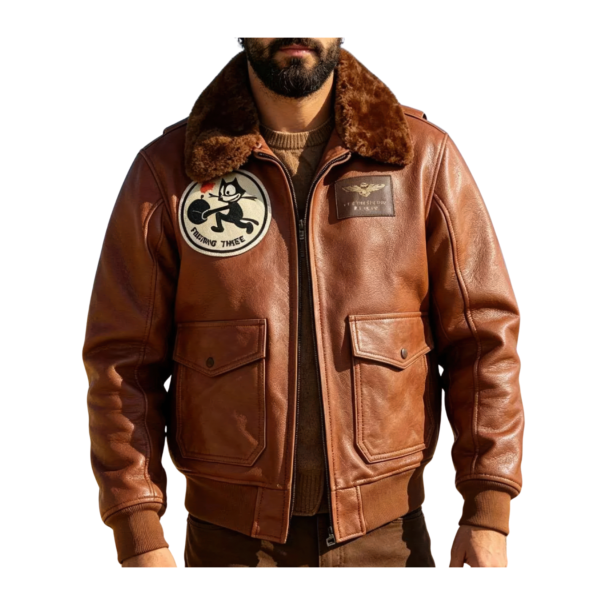 Blousons cuir aviateurs vintage