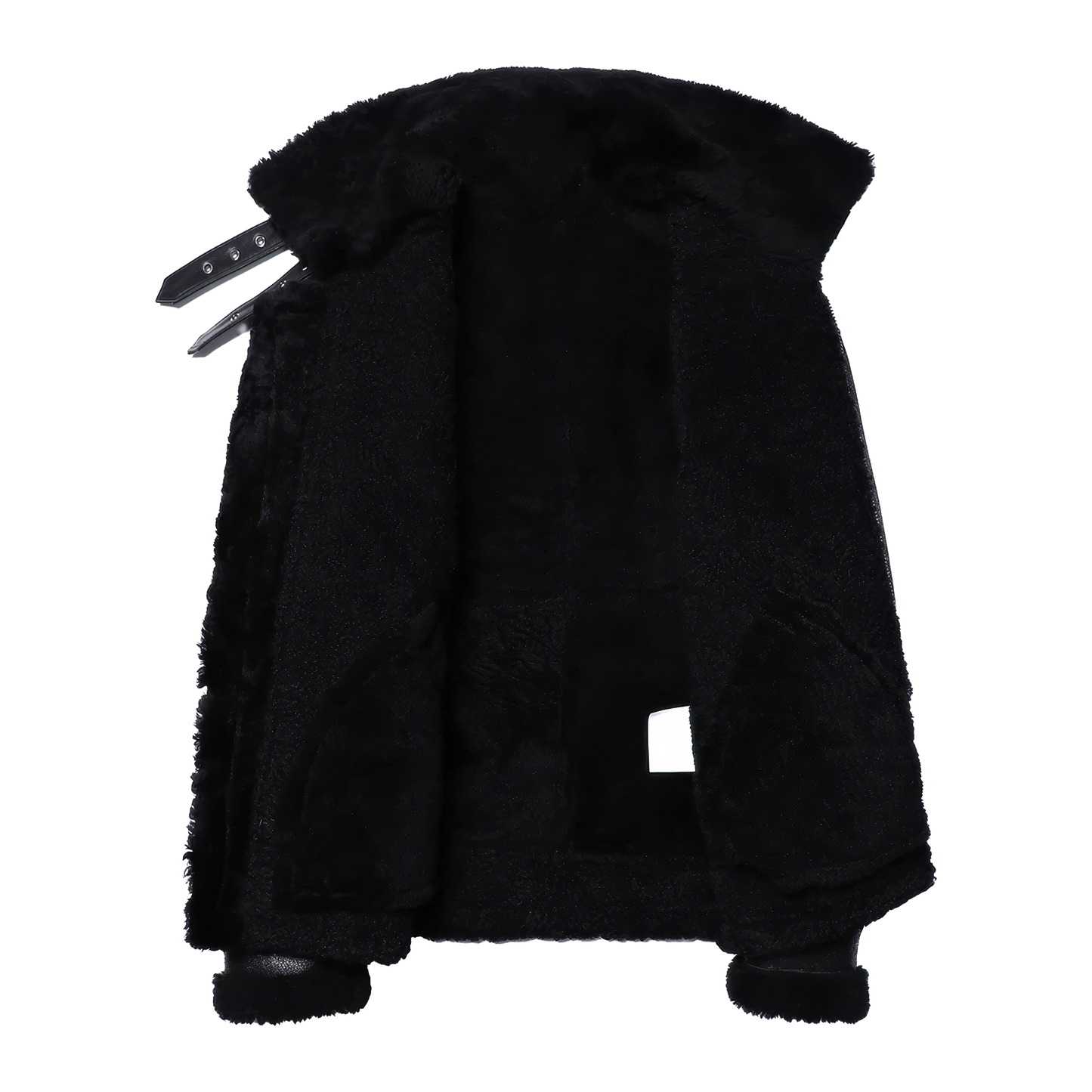 Blousons cuir homme mouton noir style bombardier