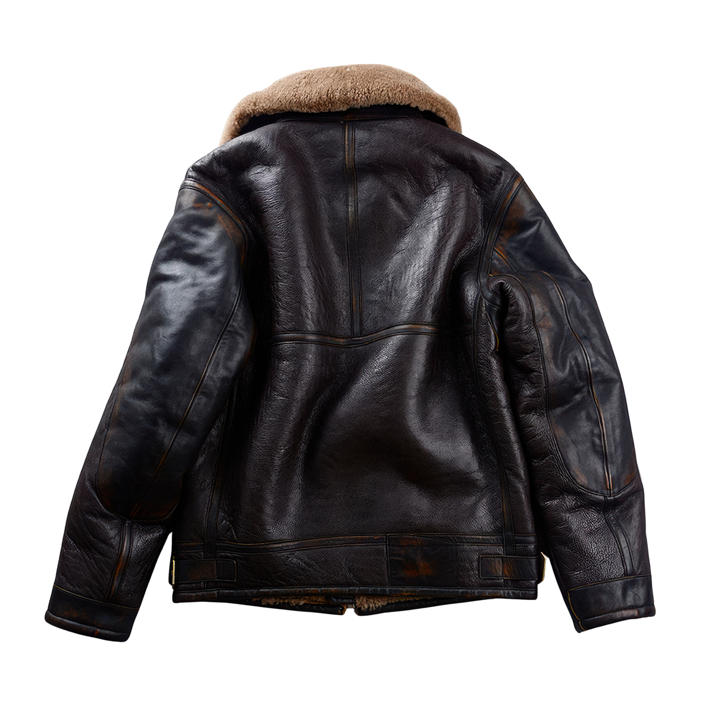 Blousons cuir vieilli homme