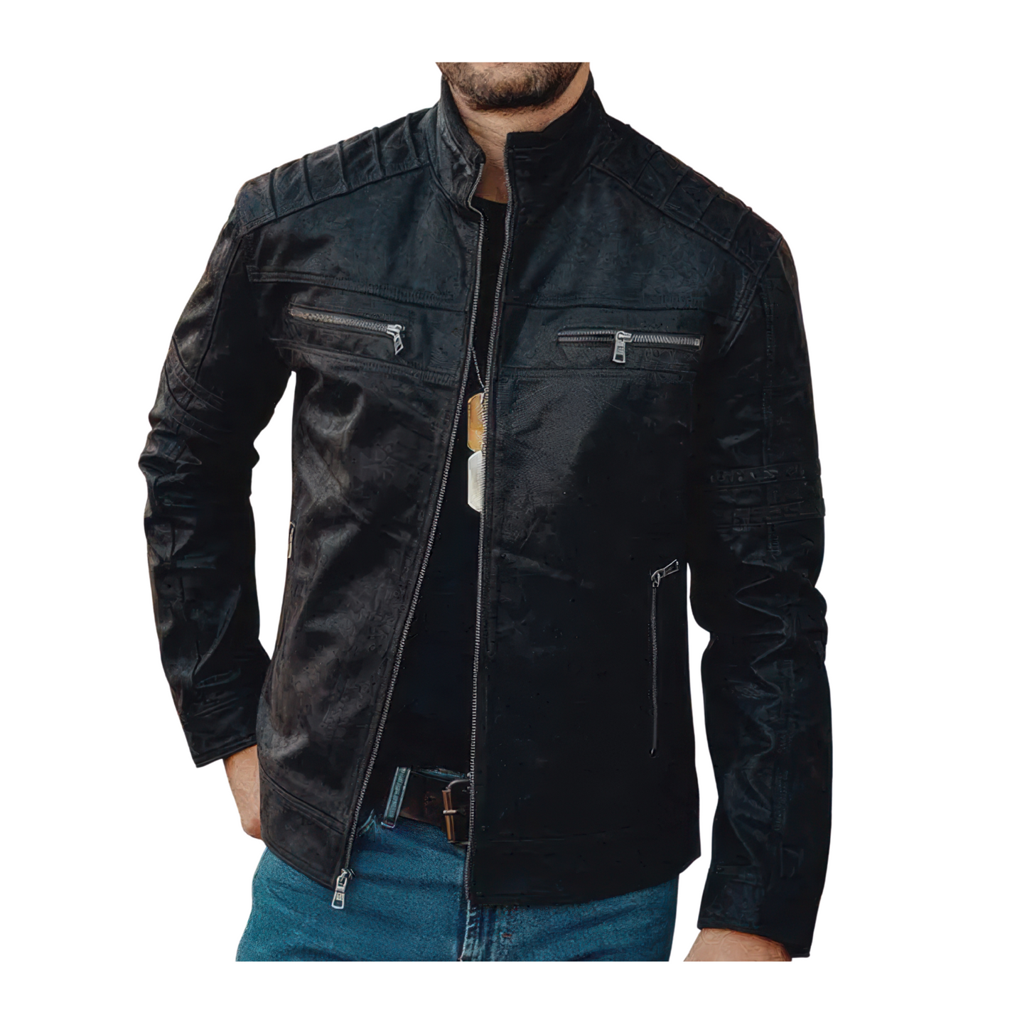 Blousons moto style aviateur