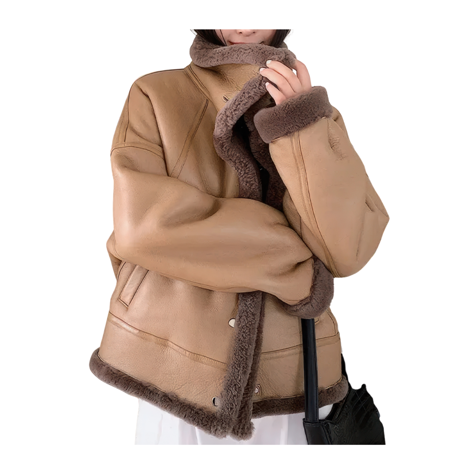 Bombardier camel laine femmes