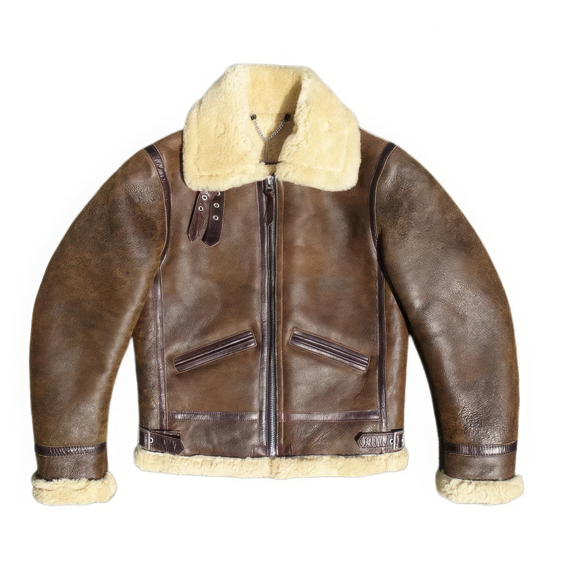 Bombardier cuir marron