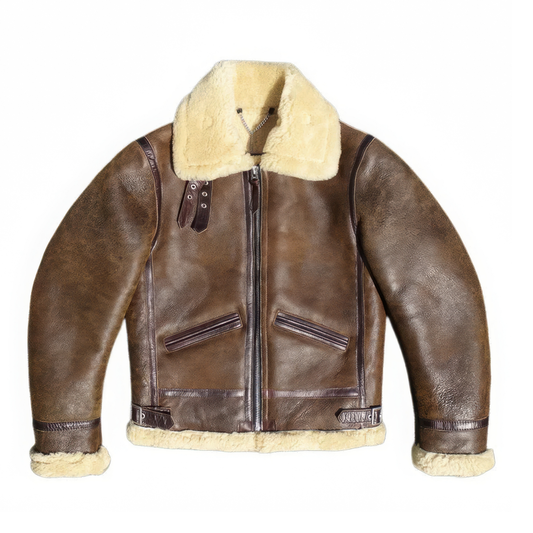 Bombardier cuir marron