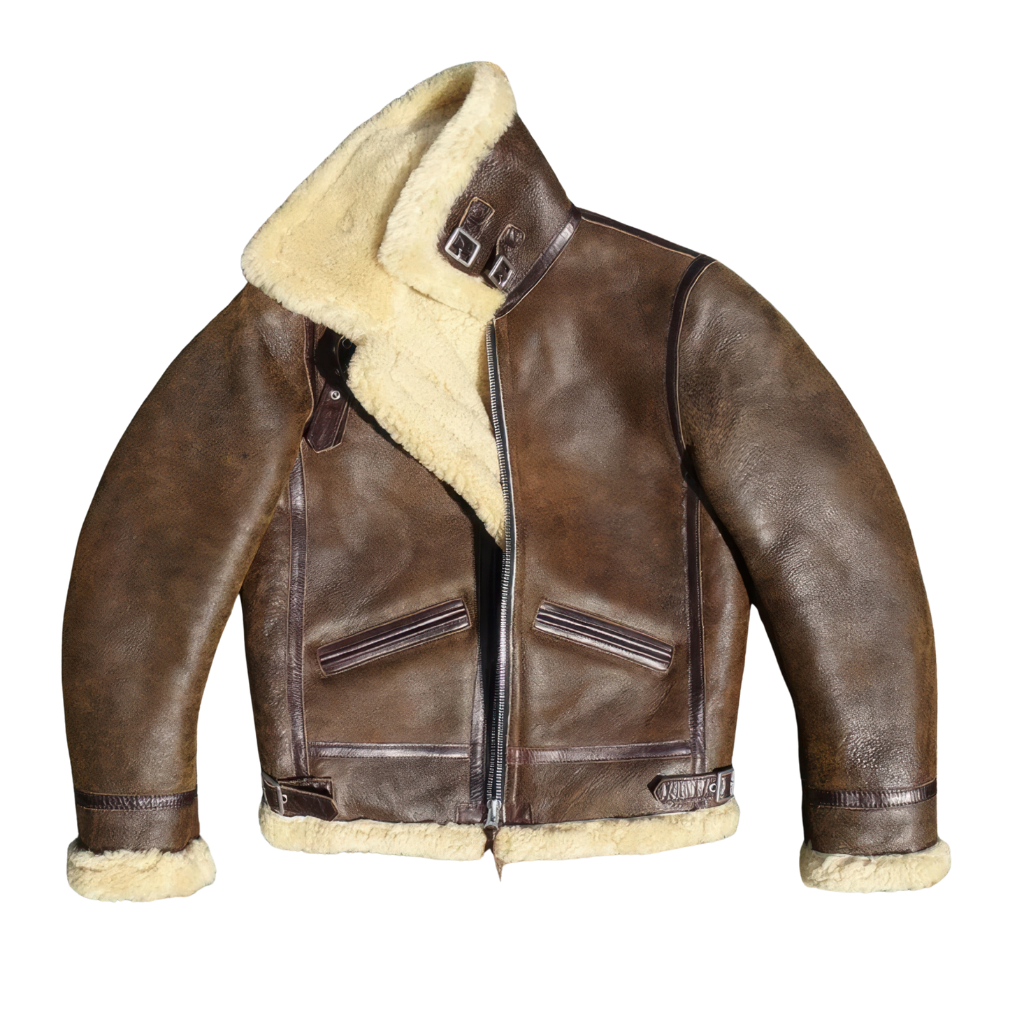 Bombardier marron cuir