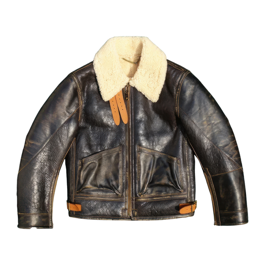 Bombardier noir et beige