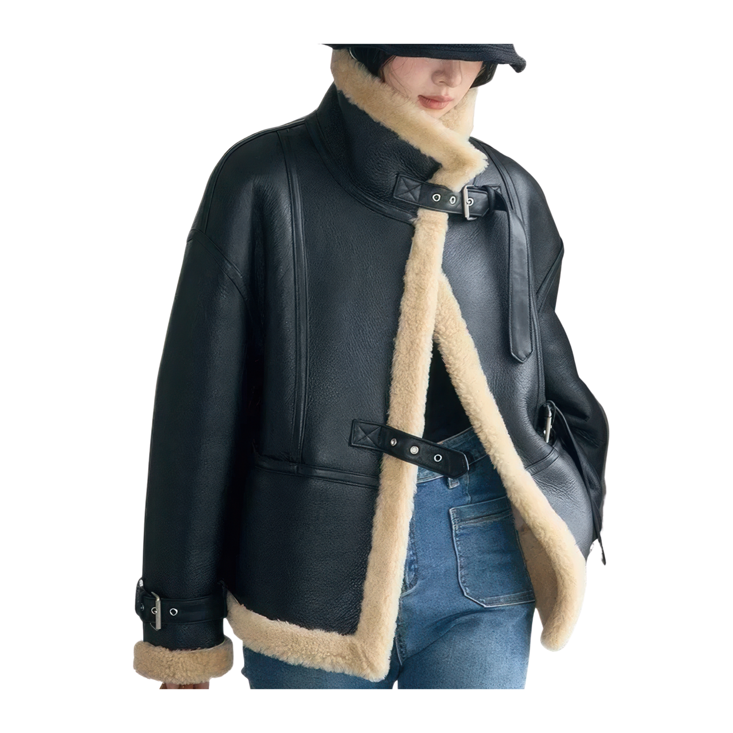 Bombardier noir femme