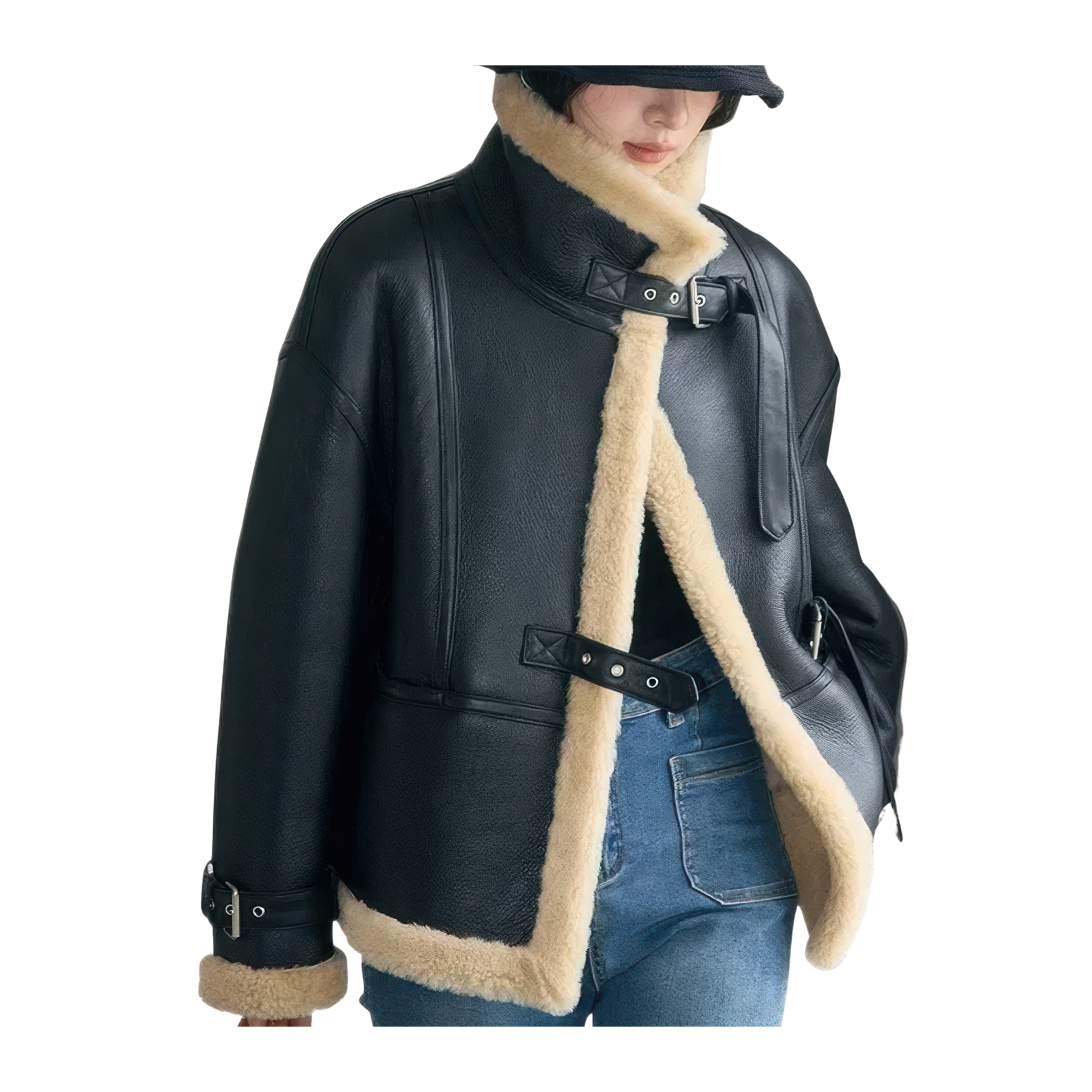 Bombardier noir femme