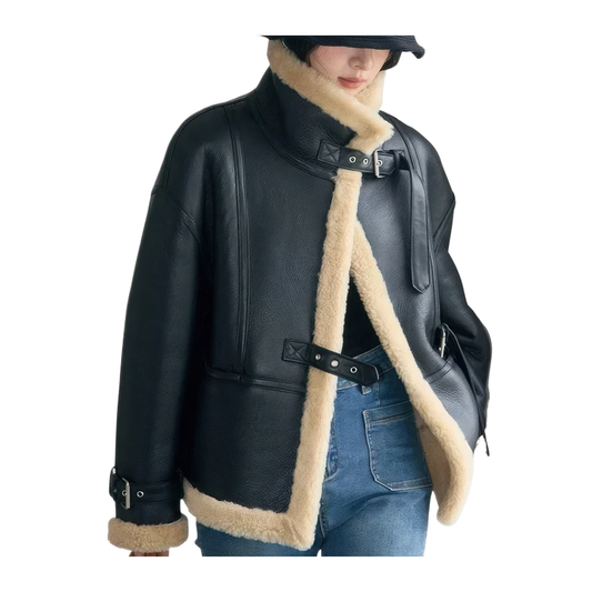 Bombardier noir femme