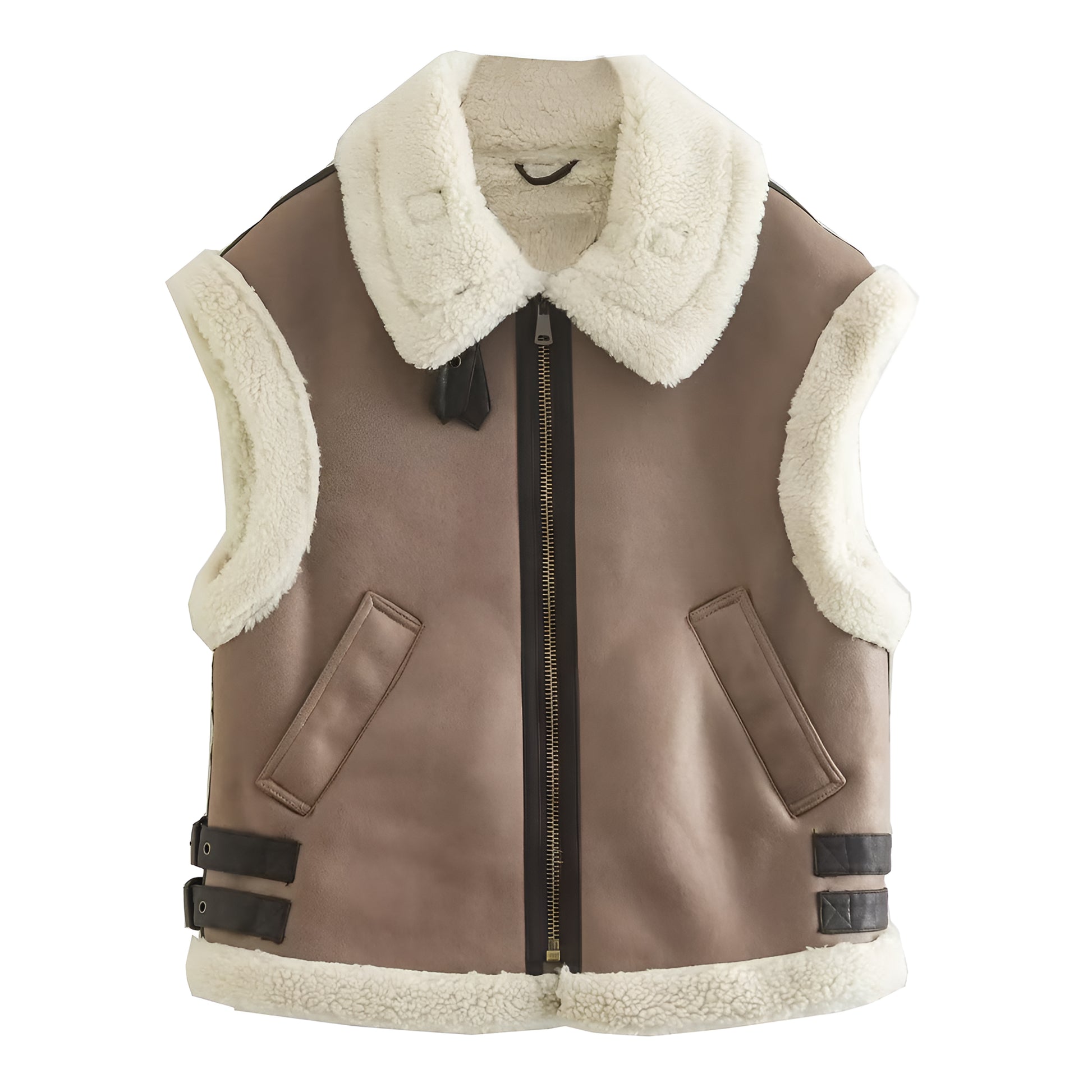 Bombardier Sans Manche Cuir Aviateur