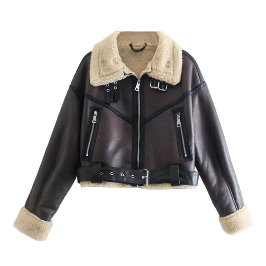 Bombardier similicuir femme