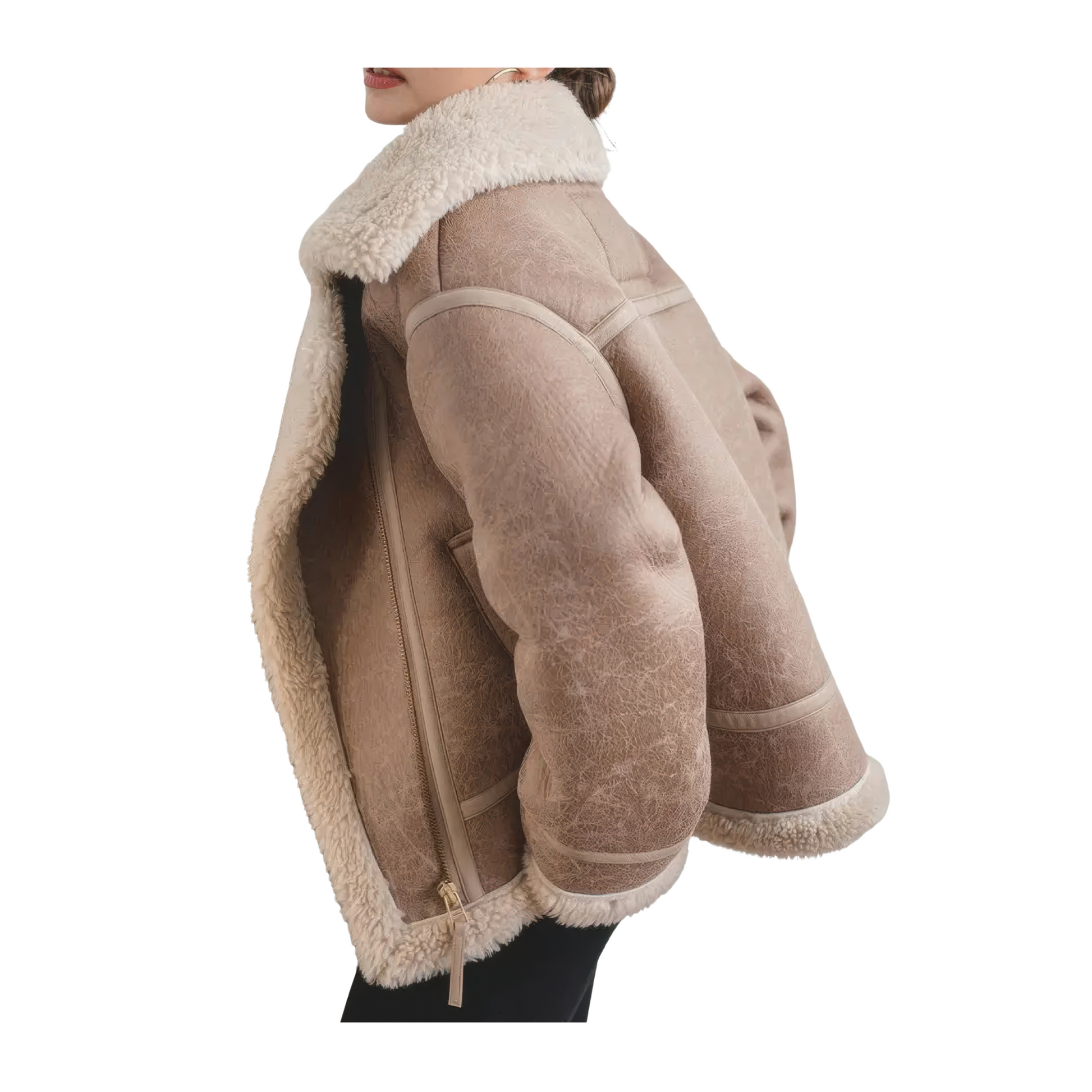 Bombardiers beige marron