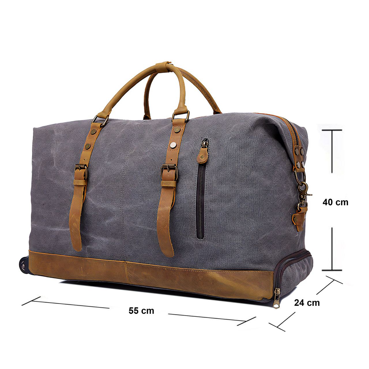 Dimensions Sac de Voyage en Toile Souple a Roulette