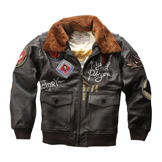 G1 leather bomber jacket